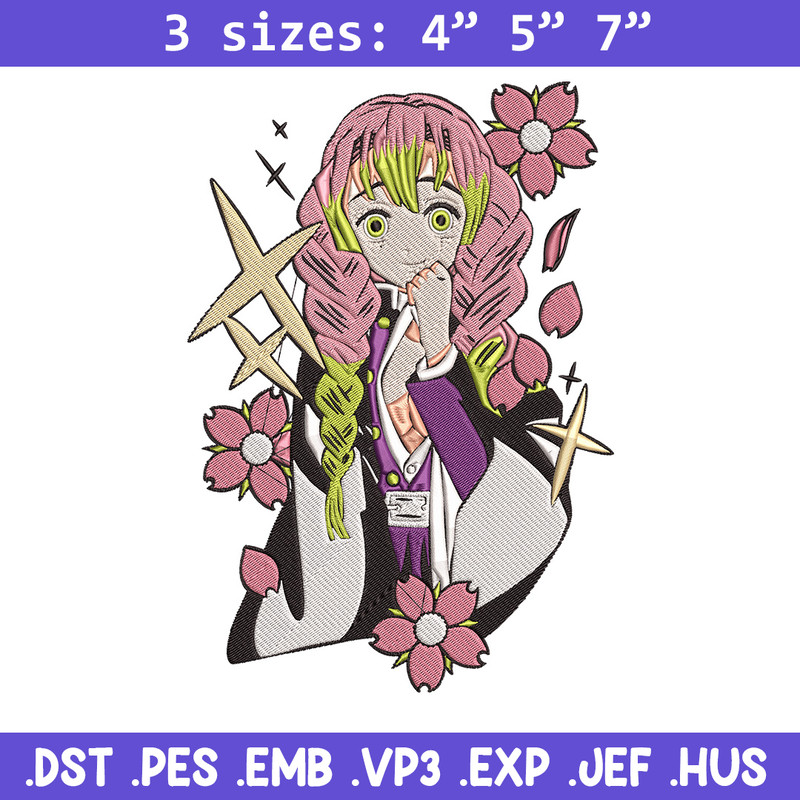 Mitsuri cute Embroidery Design, Demon slayer Embroidery, Embroidery File, Anime Embroidery, Anime shirt,Digital download.jpg