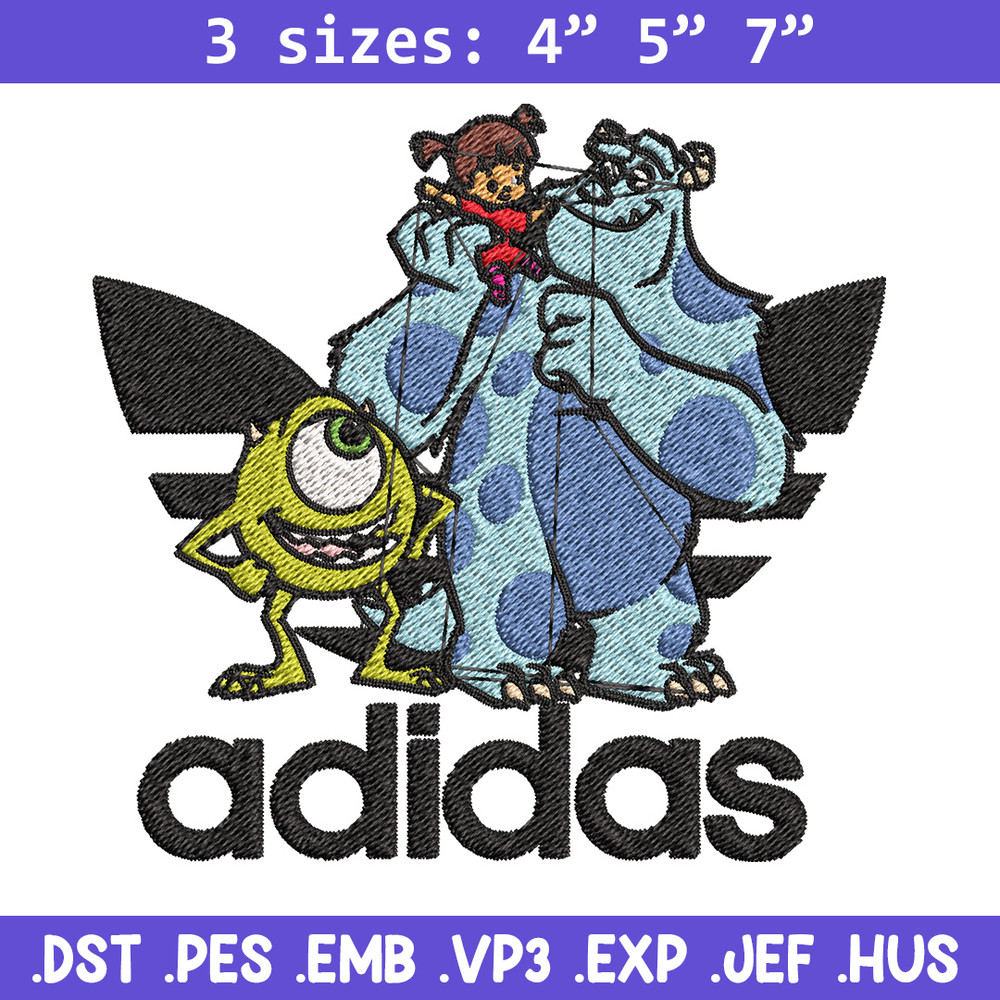 Monster disney Embroidery Design, Adidas Embroidery, Brand Embroidery, Embroidery File,Logo shirt,Digital download.jpg