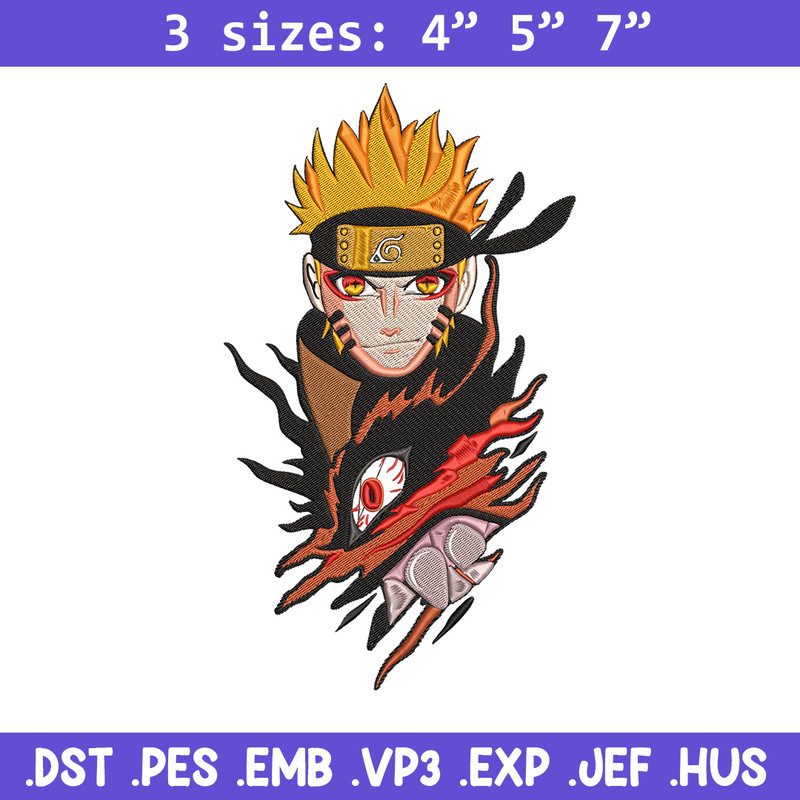 Naruto x kurama Embroidery Design, Naruto Embroidery, Embroidery File, Anime Embroidery, Anime shirt, Digital download..jpg