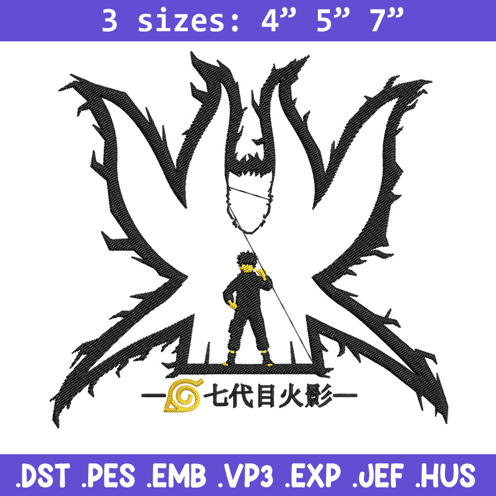 Naruto x kurama Embroidery Design, Naruto Embroidery, Embroidery File, Anime Embroidery,Anime shirt, Digital download..jpg