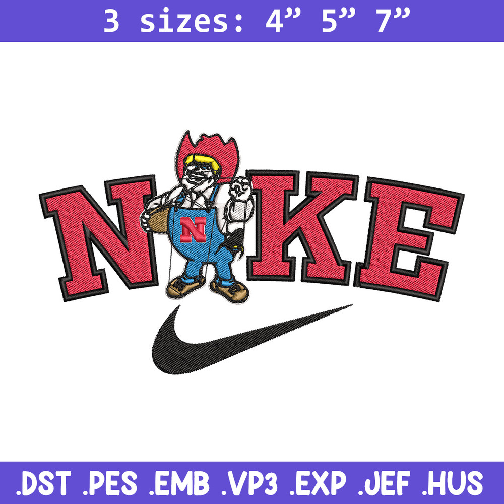Nebraska Huskers embroidery design, NCAA embroidery, Nike design, Embroidery file,Embroidery shirt,Digital download.jpg