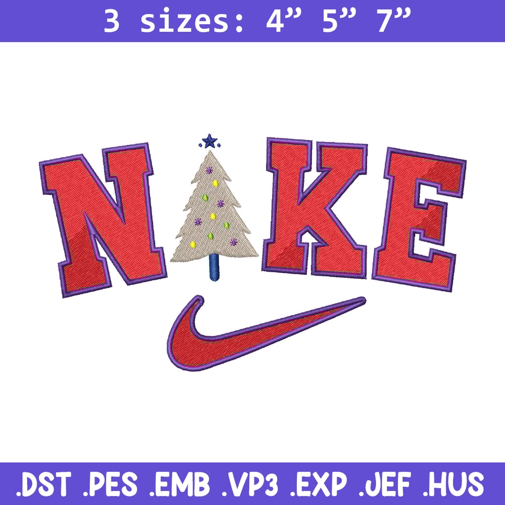 Nike christmas embroidery design, Logo embroidery, Nike design, Embroidery file, logo shirt, Instant download.jpg