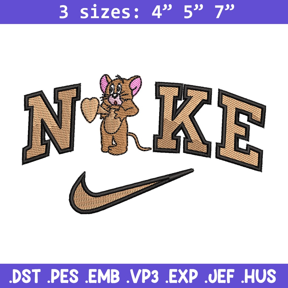 Nike jerry embroidery design, Jerry embroidery, Nike design, Embroidery shirt, Embroidery file, Digital download.jpg