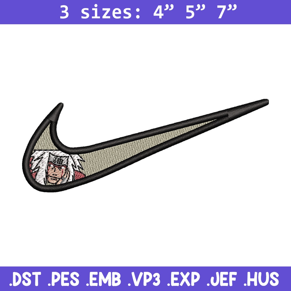Nike jiraiya embroidery design, Naruto embroidery, Emb design, Embroidery shirt, Embroidery file, Digital download.jpg