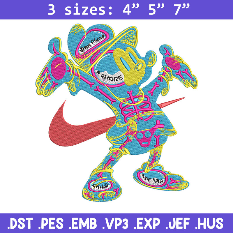 Nike mickey Embroidery Design, Mickey Embroidery, Embroidery File, Nike Embroidery, Anime shirt, Digital download..jpg