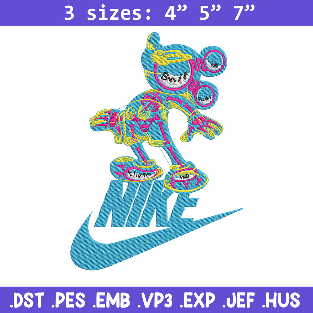 Nike mickey Embroidery Design, Mickey Embroidery, Embroidery File, Nike Embroidery, Anime shirt, Digital download.jpg