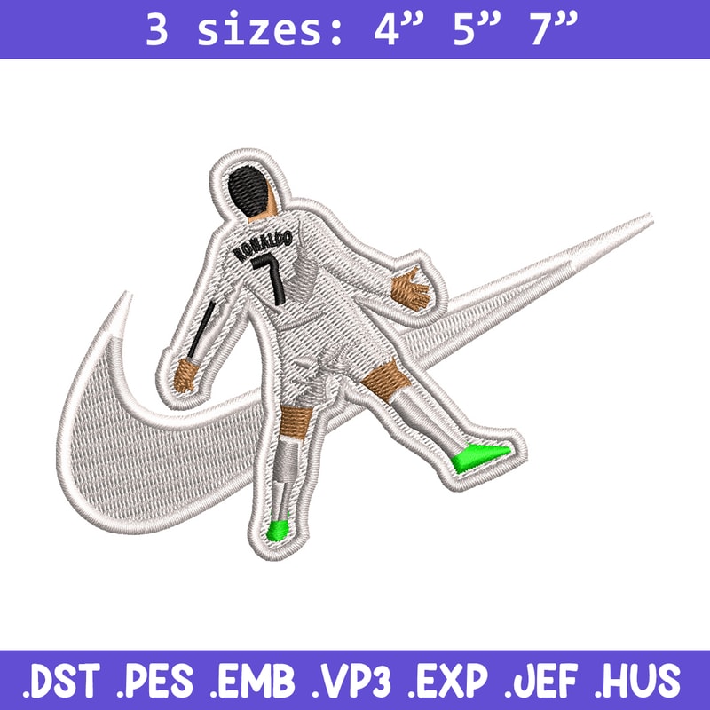 Nike ronaldo embroidery design, Ronaldo embroidery, Nike design, Embroidery shirt, Embroidery file, Digital download.jpg