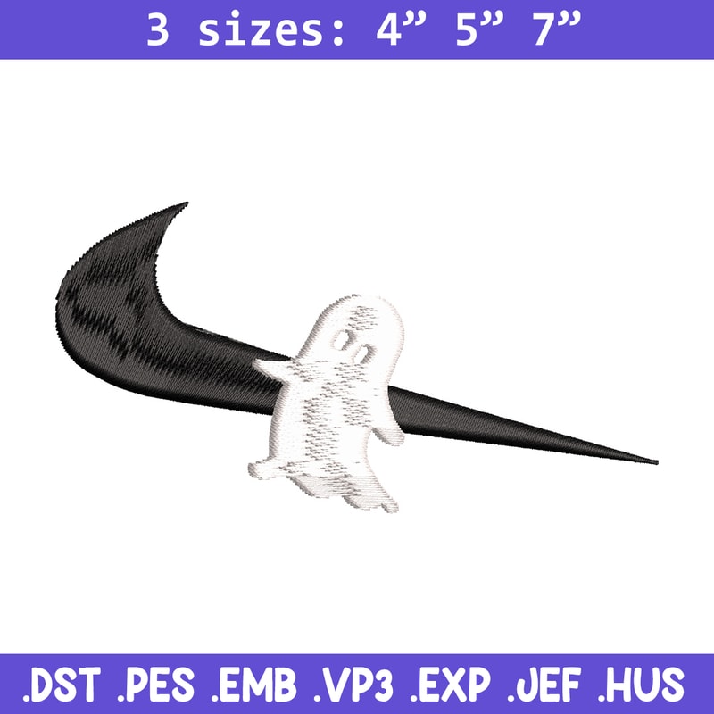 Nike x ghost embroidery design, Horror embroidery, Nike design, Embroidery shirt, Embroidery file,Digital download.jpg