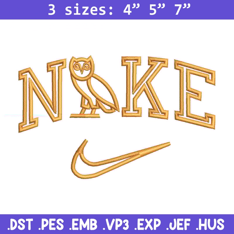 Nike x owl embroidery design, Owl embroidery, Nike design, Embroidery file, Embroidery shirt, Digital download.jpg