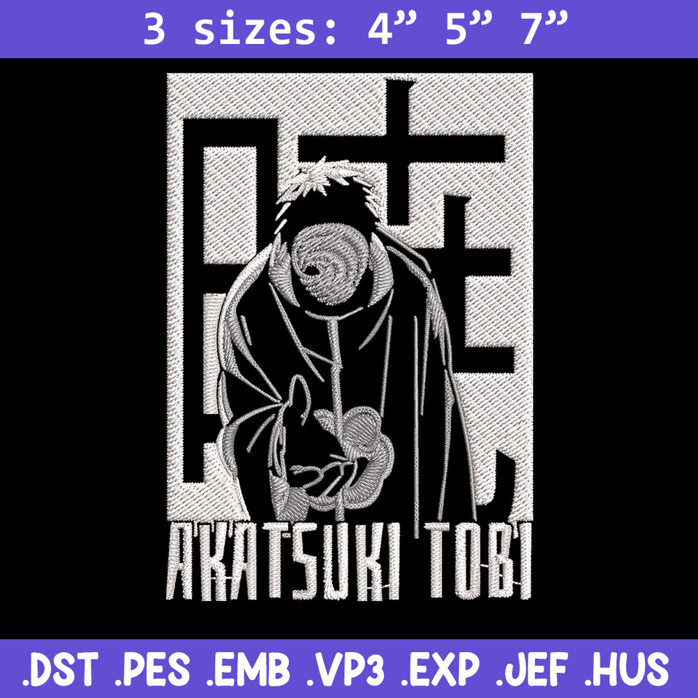 Obito Poster Embroidery Design, Naruto Embroidery, Embroidery File, Anime Embroidery,Anime shirt, Digital download..jpg