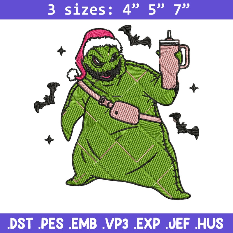 Oogie Boogie Embroidery Design, Chrismas Embroidery, Embroidery File, Anime Embroidery, Anime shirt, Digital download.jpg