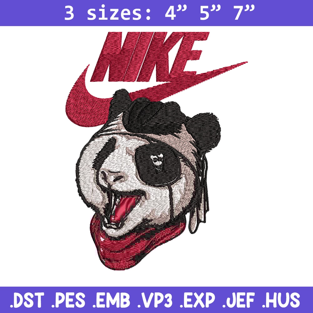 Panda cartoon Nike Embroidery design, Panda cartoon Embroidery, Nike design, Embroidery file, Instant download..jpg
