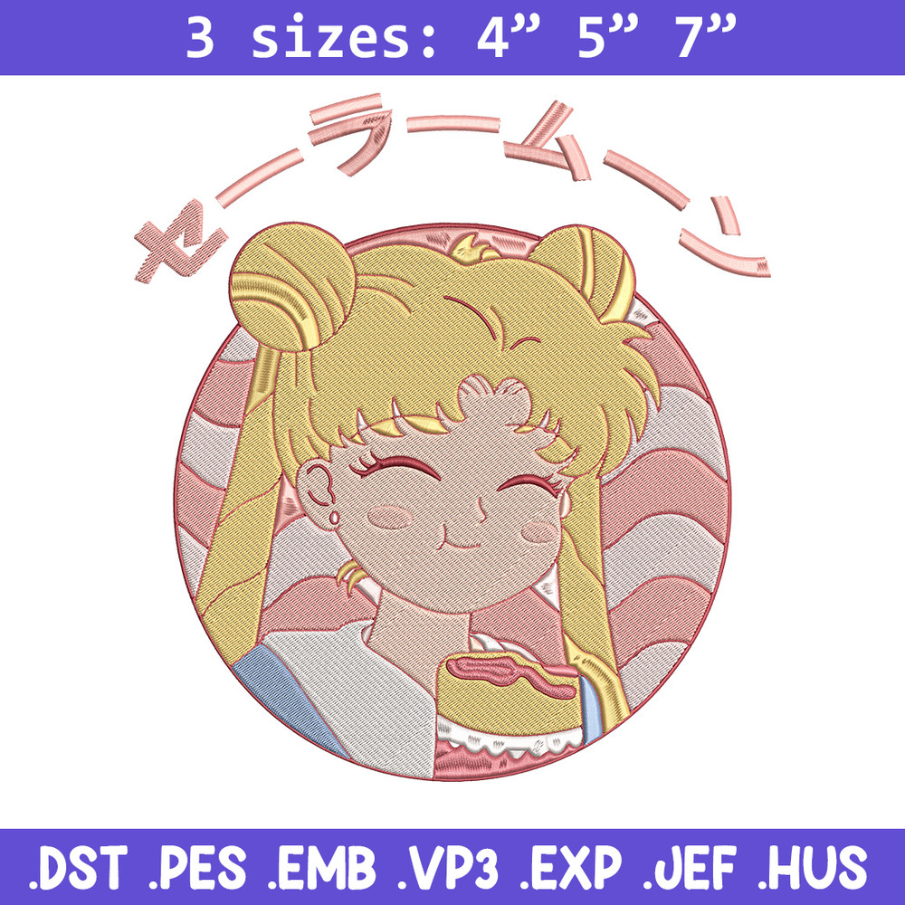 Sailor chibi Embroidery Design,Sailor moon Embroidery, Embroidery File, Anime Embroidery, Anime shirt, Digital download.jpg