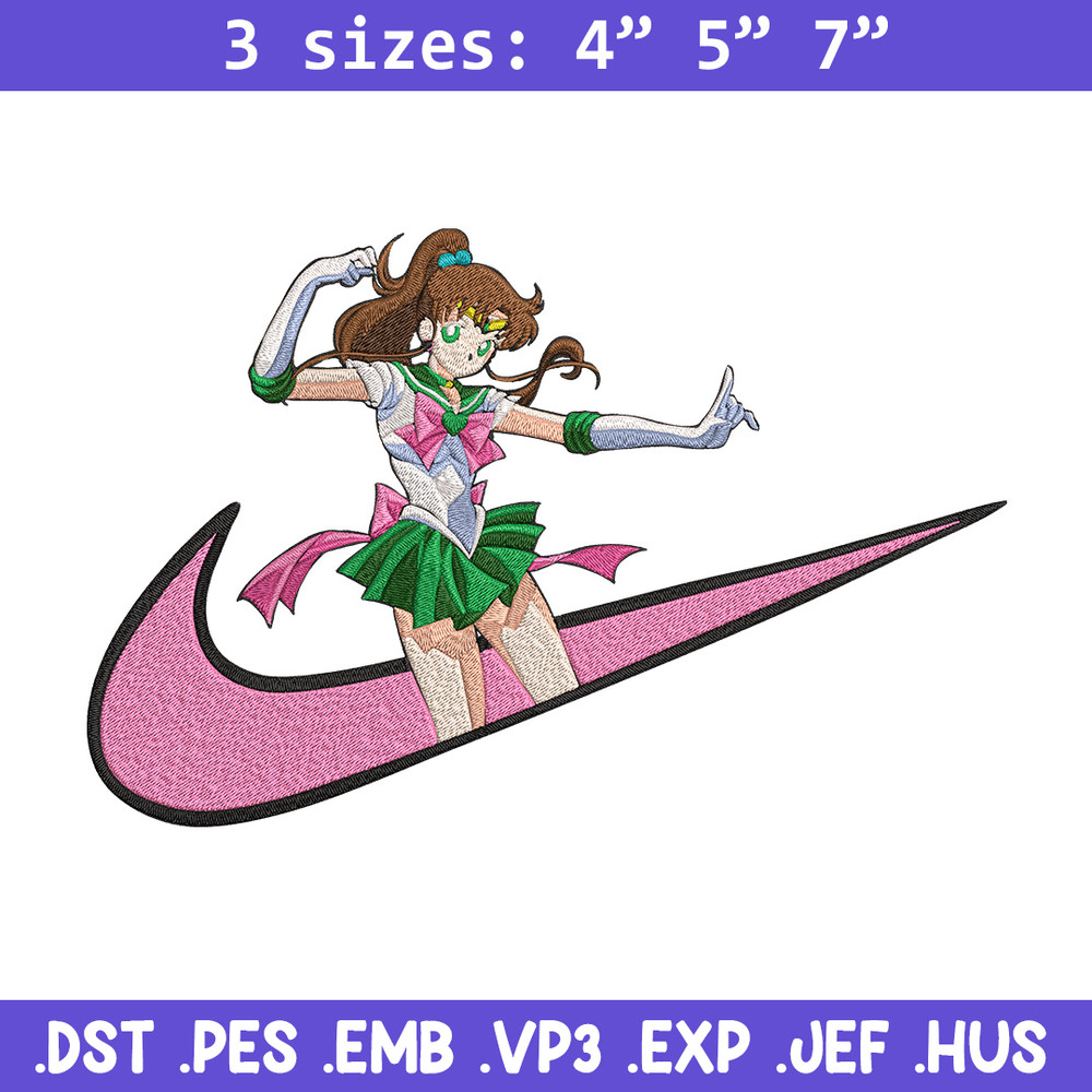 Sailor Jupiter Embroidery Design, Sailor moon Embroidery, Embroidery File, Nike Embroidery, Anime shirt,Digital download.jpg
