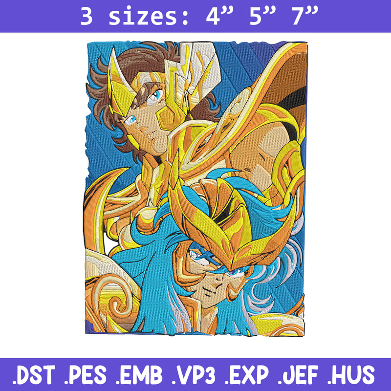 Saint Seiya Embroidery Design, Saint Seiya Embroidery, Embroidery File, Anime Embroidery, Anime shirt, Digital download.jpg