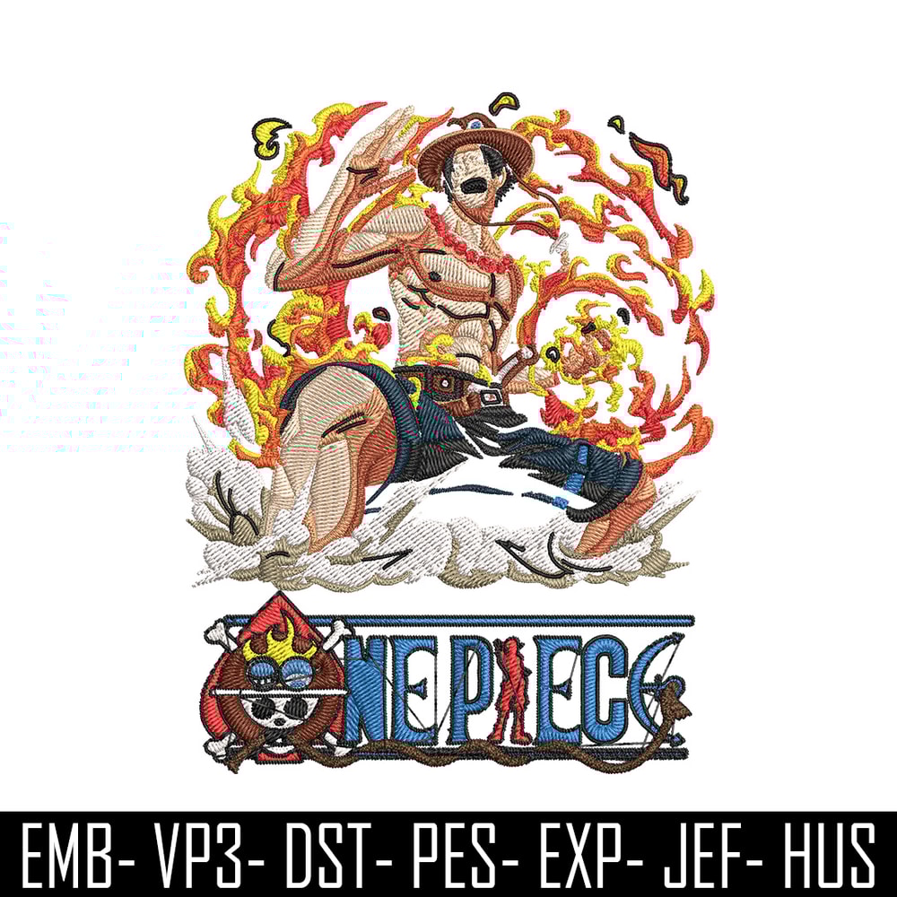 Ace Poster Embroidery Design,One piece Embroidery, Embroidery File, Anime Embroidery, Anime shirt, Digital download.jpg