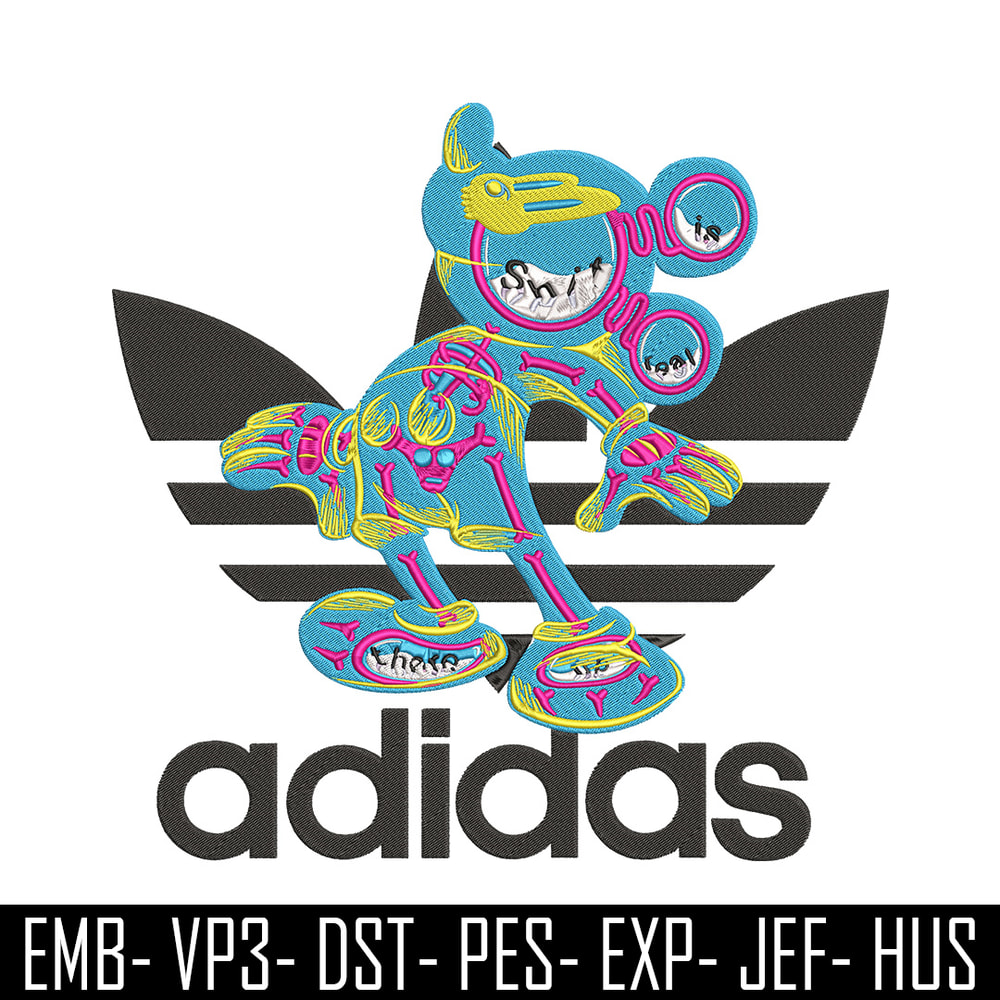 Adidas mickey Embroidery Design, Mickey Embroidery, Embroidery File, Adidas Embroidery, Anime shirt, Digital download.jpg