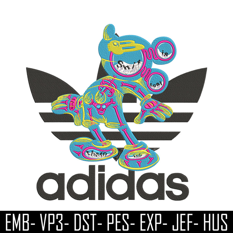 Adidas mickey Embroidery Design, Mickey Embroidery, Embroidery File, Adidas Embroidery, Anime shirt, Digital download.jpg