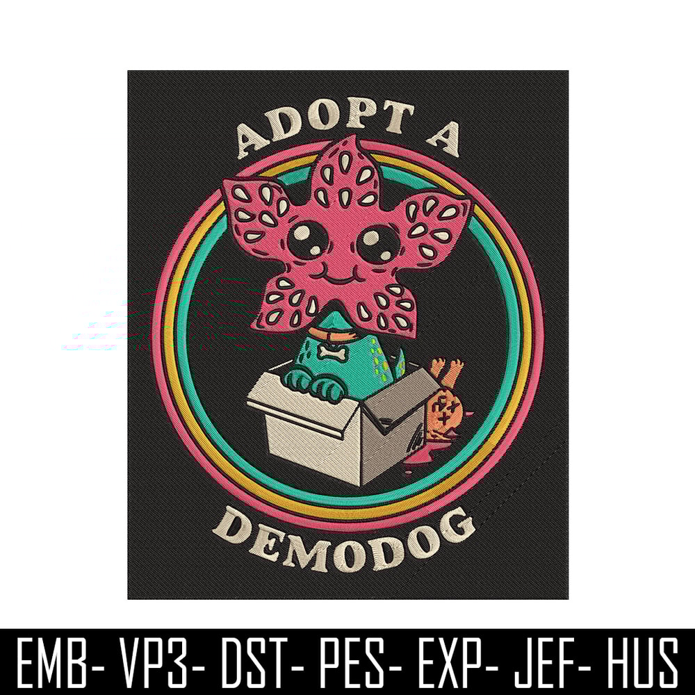 Adpot a demodog Embroidery Design, Demodog Embroidery, Embroidery File, Anime Embroidery, Anime shirt, Digital download.jpg