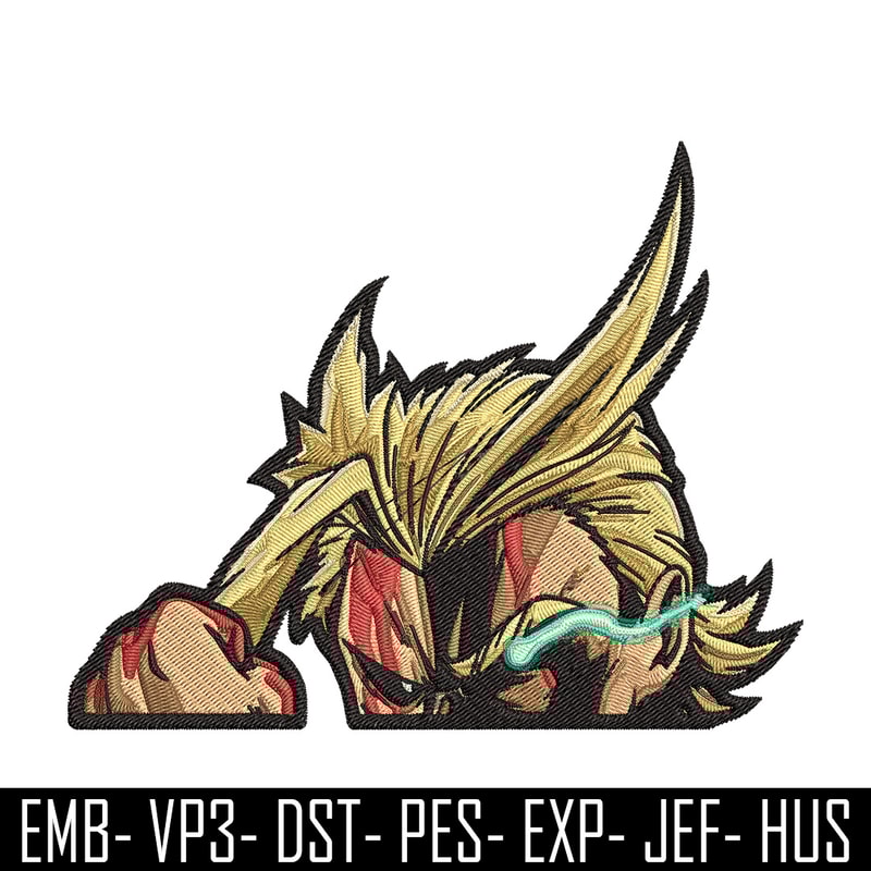 All Might Embroidery Design, Mha Embroidery, Embroidery File, Anime Embroidery, Anime shirt, Digital download.jpg
