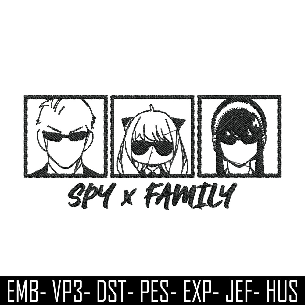 Anya family Embroidery Design, Spy x family Embroidery, Embroidery File, Nike Embroidery, Anime shirt, Digital download.jpg