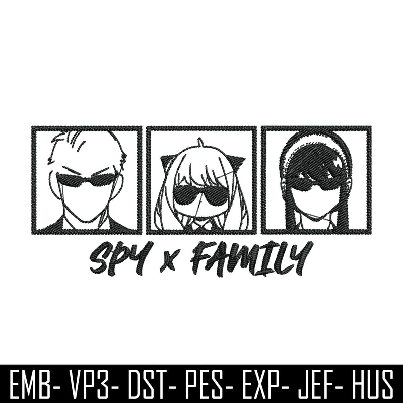 Anya family Embroidery Design, Spy x family Embroidery, Embroidery File, Nike Embroidery, Anime shirt, Digital download.jpg