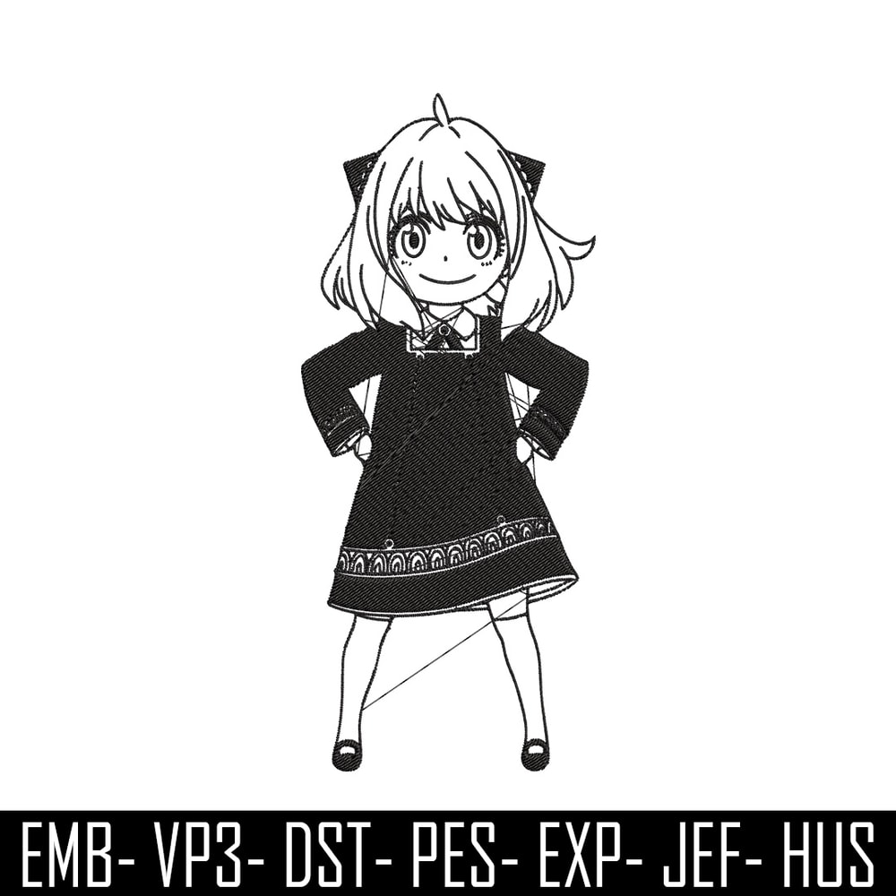 Anya Forger Embroidery Design, Spy x family Embroidery, Embroidery File, Anime Embroidery, Anime shirt, Digital download.jpg