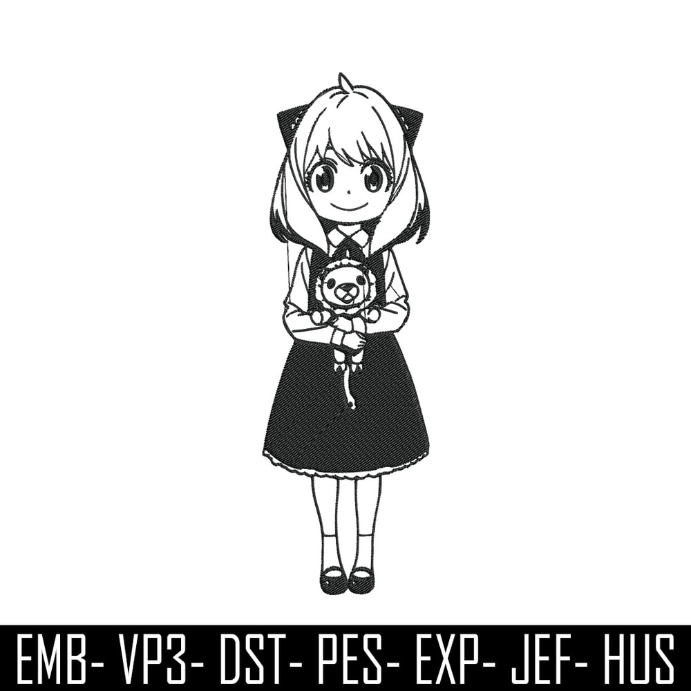 Anya Forger Embroidery Design, Spy x family Embroidery, Embroidery File, Anime Embroidery, Anime shirt,Digital download.jpg