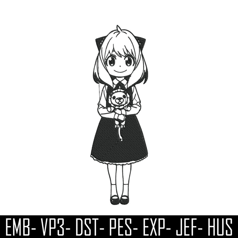 Anya Forger Embroidery Design, Spy x family Embroidery, Embroidery File, Anime Embroidery, Anime shirt,Digital download.jpg