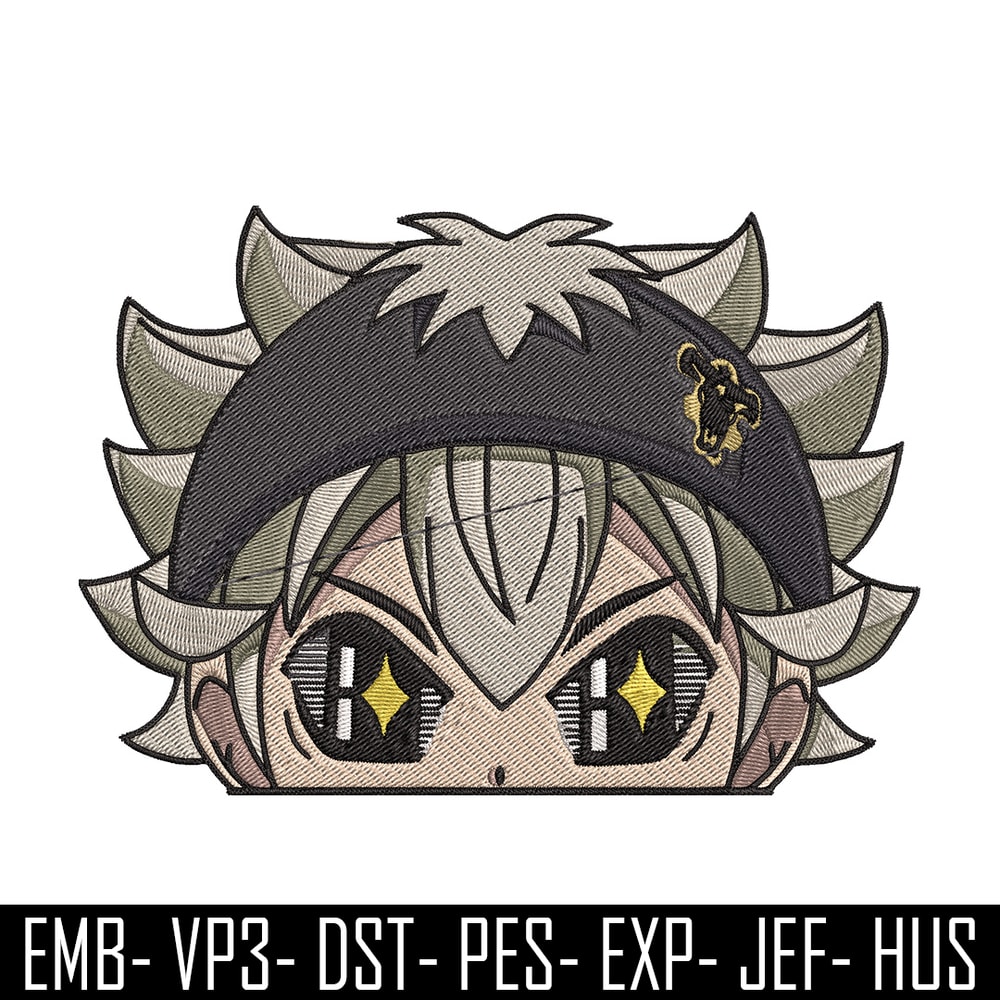 Asta Peeker Embroidery Design, Black clover Embroidery, Embroidery File, Anime Embroidery, Anime shirt,Digital download..jpg