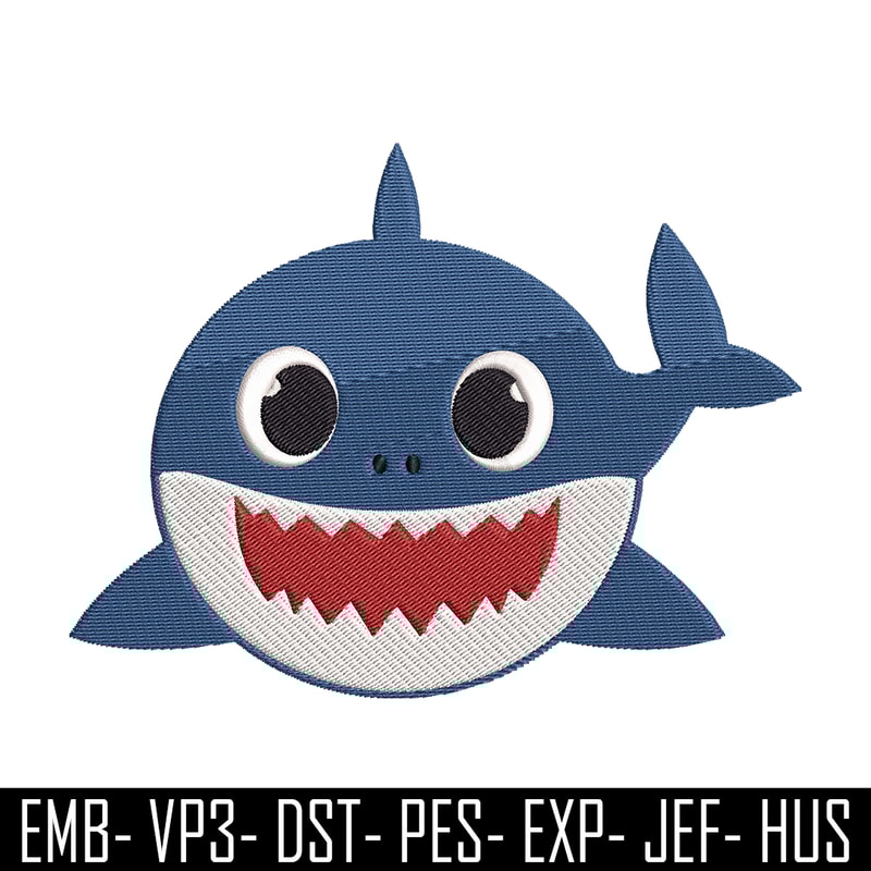 Baby Shark Embroidery Design, Shark Embroidery, cartoon shirt, Embroidery File, Embroidery design, Digital download..jpg
