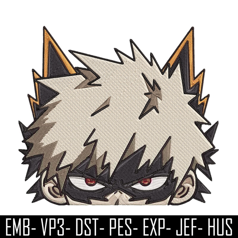 Bakugo Peeker Embroidery Design, Mha Embroidery, Embroidery File, Anime Embroidery, Anime shirt, Digital download.jpg