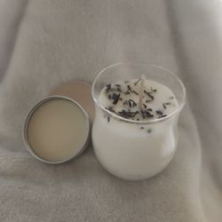 Lavender Lip Balm and Candle