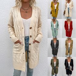 women's open front long cardigan sweater