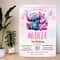 Stitch Birthday Party Invitation Template Editable Cartoon Bday Evite Fun Canva Design For Kids P 1