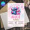 Stitch Birthday Party Invitation Template Editable Cartoon Bday Evite Fun Canva Design For Kids P 4