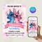Editable Stitch Birthday Invitation Template Canva Editable Birthday Invitation Stitch Birthday Par 0