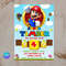Super Mario Editable Birthday Invitation Canva Template Editable Mario Bros Invitation Super Mario 1