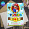 Super Mario Editable Birthday Invitation Canva Template Editable Mario Bros Invitation Super Mario 4