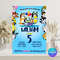 Bluey Birthday Invitation Birthday Invitation Birthday Girl Party Invite Bluey Birthday Party Invit 3