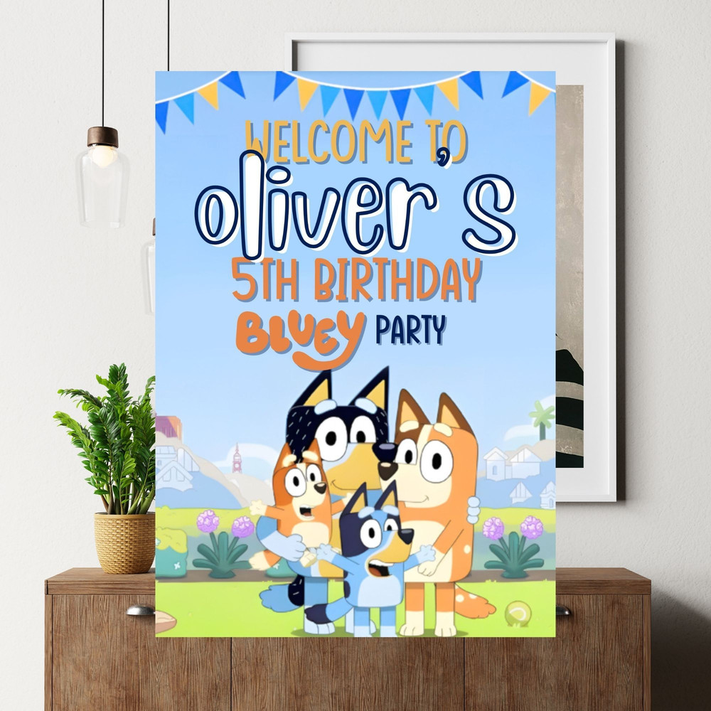 Bluey Birthday Invitation Bluey Birthday Party Invite Editable Printable Canva Template Digital I 3
