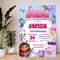 Editable Gabbys Dollhouse Invite Kids Birthday Dollhouse Birthday Dollhouse Party Invitation Editab 1