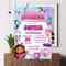 Editable Gabbys Dollhouse Invite Kids Birthday Dollhouse Birthday Dollhouse Party Invitation Editab 3