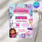 Editable Gabbys Dollhouse Invite Kids Birthday Dollhouse Birthday Dollhouse Party Invitation Editab 5