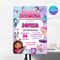 Editable Gabbys Dollhouse Invite Kids Birthday Dollhouse Birthday Dollhouse Party Invitation Editab 6