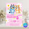 Bluey Birthday Invitation Editable Template For Kids Party Blue Dog Printable Invite Digital Downlo 2