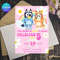 Bluey Birthday Invitation Editable Template For Kids Party Blue Dog Printable Invite Digital Downlo 4