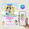 Editable Bluey Party Invitation For Boys And Girls Birthday Template Digital Printable Blue Dog Inv 9