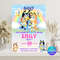 Editable Bluey Party Invitation For Boys And Girls Birthday Template Digital Printable Blue Dog Inv 2