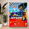 Hot Cars Birthday Invitation Hot Cars Lets Race Birthday Party Digital Invitation Boys Birthday Car 2